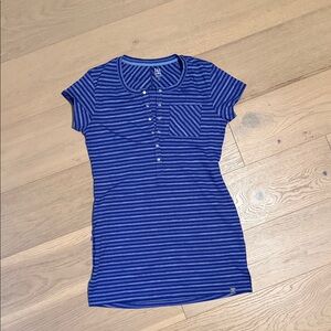 Title Nine Selkie Striped Short Sleeve Tunic Dress s
